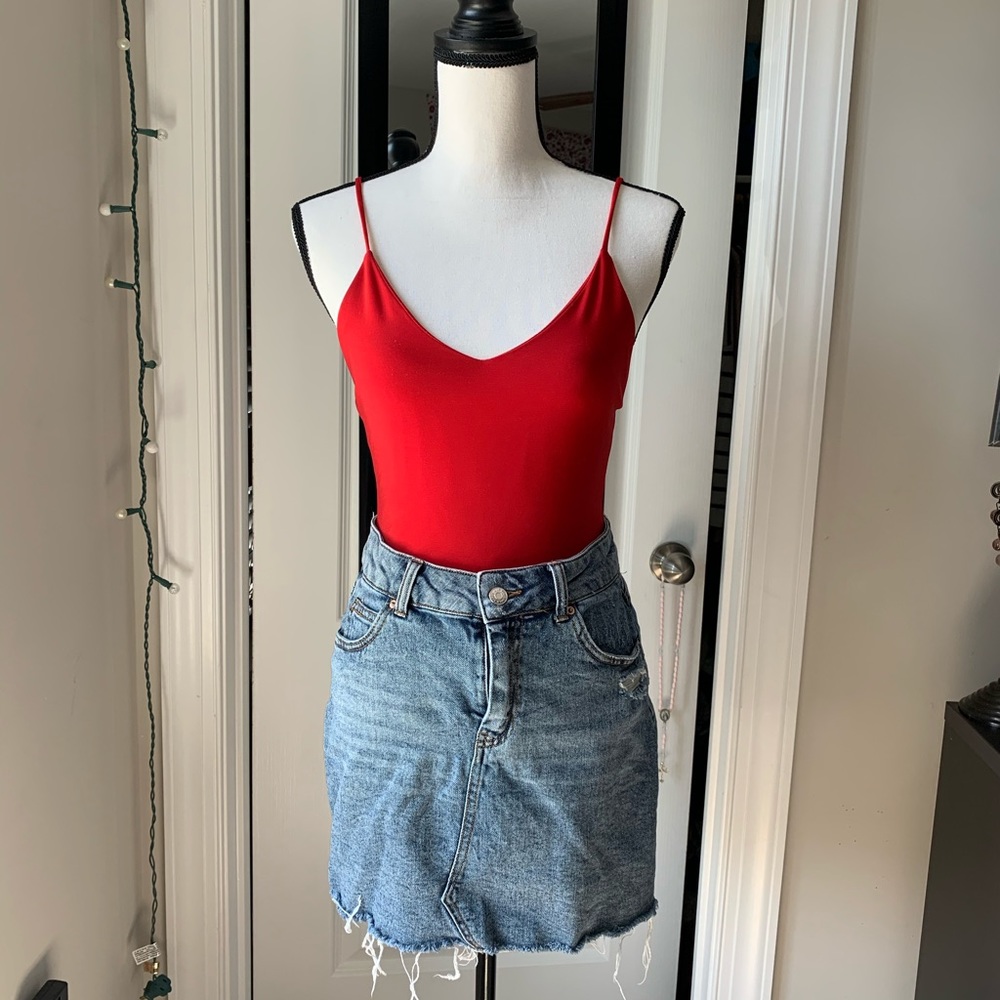 Red onesie tank